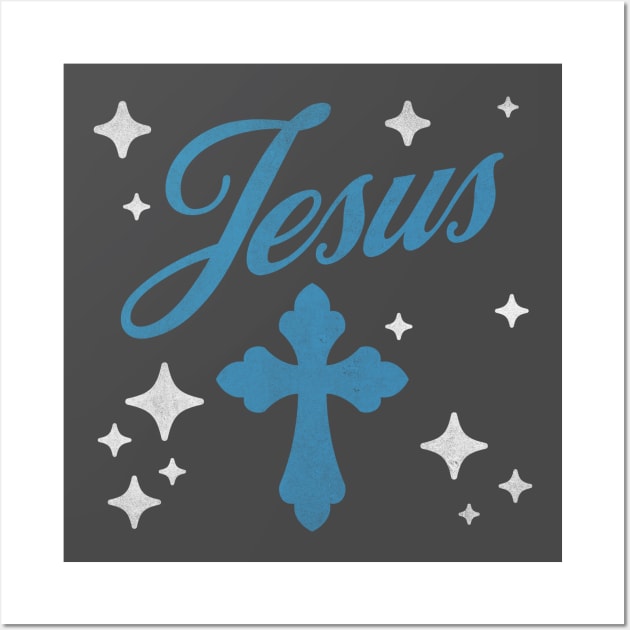 Jesus & Cross Streetwear Design Wall Art by Inspired Saints